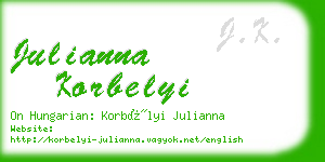 julianna korbelyi business card